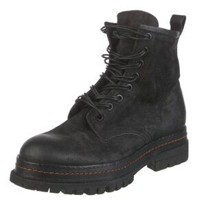 A.S. 98 Lennie Johnnies Black Suede Leather Combat Boots size 6.5